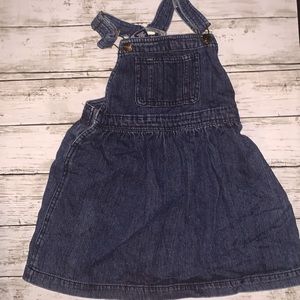 Chaps overalls denim dress size 6 girls